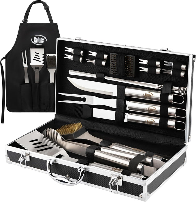 Grilling Accessories, Gifts for Men Christmas Grilling Gifts for Dad, Heavy Duty Stainless Steel BBQ Grill Tools Set for
