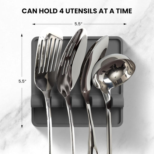 Spoon Rest for Multiple Utensils High Heat-Resistant Silicone Drip Pad, BPA-Free Spoon Holder for Stove Top, Kitchen Gad