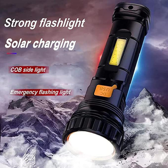 Solar Flashlight, Rechargeable flashlights for Camping, Home