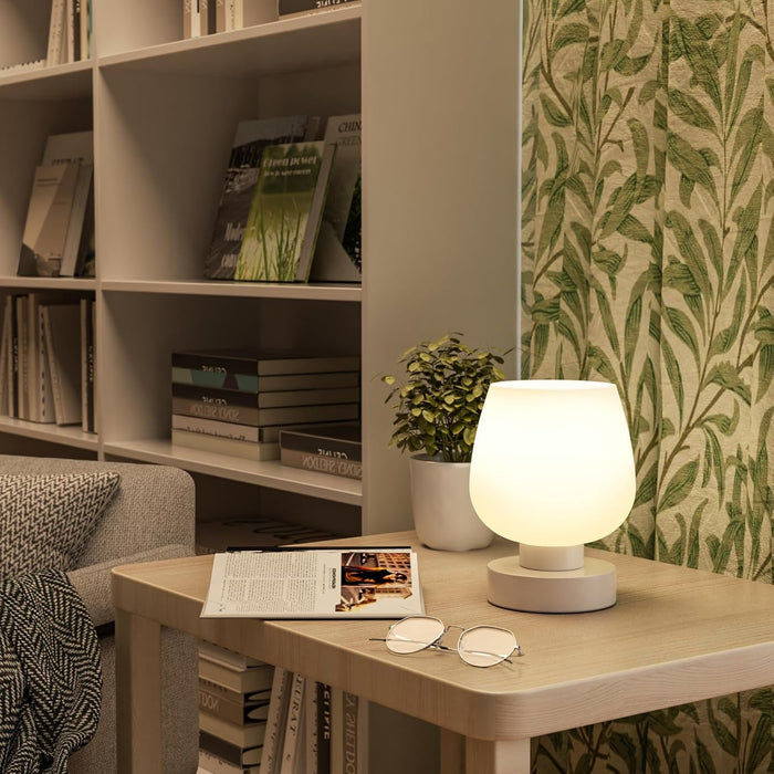Small Touch Table Lamp for Nightstand, 3 Way Dimmable Bedside Lamp