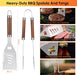 BBQ Grilling Accessories Set, 34Pcs Heavy Duty Grill Tools, Brown