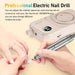 Portable Nail Drill Electric File: 35000RPM Professional Rechargeable Nail E File Machine,for Acrylic Nails Gel Polishin