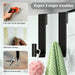 Shower Towel Hooks, 7.5-Inch Extended Over Glass Shower Door Hanger for Towels & Robes, Rustproof Bathroom Towel Rack, 2