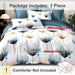 Three-Piece Blue Floral Duvet Cover Set