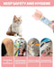 5 PCS Cat Food Can Covers Lids Set, Silicone Pet Food Can Lids with Multi-Function Cat Food Spoon and Opener, Cat Bar Sq