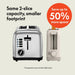 Fits-Anywhere™ 2-Slice Slim Toaster, Long Slot & Extra Wide, Oatmilk