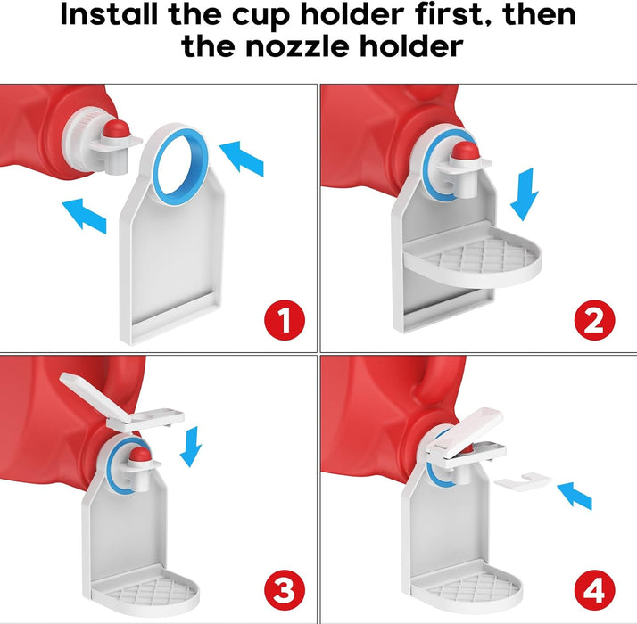Laundry Detergent Dispenser Cup Holder,Nozzle Upgraded Labor Saving Switch Easily No More runny or Messy Laundry Deterge