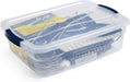 Cleverstore 17 Quart Clear Latching Waterproof Stackable Airtight Storage Containers with Durable Latching Lids (6 Pack)