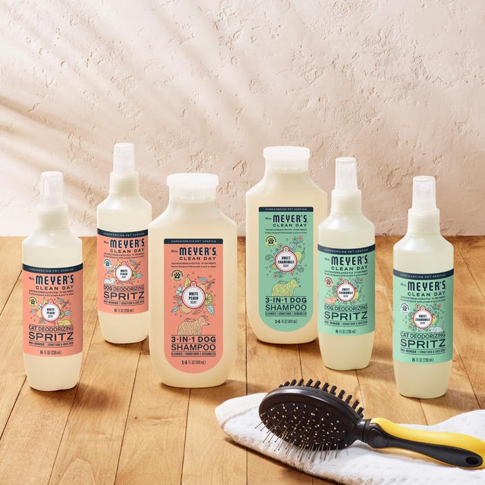 Clean Day 3 in 1 Dog Shampoo, White Peach Scent, 14oz