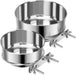2 Pcs Stainless Steel Small Dog Crate Food Water Bowl, 19 & 12 OZ