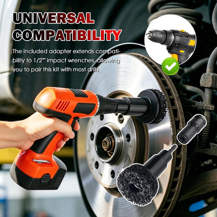 All-in-One Wheel Hub Cleaning Tool Kit,Brake Rotor Cleaning Tool