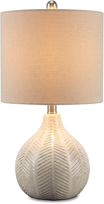 Signature Design by Ashley Rainermen Ceramic Table Lamp, 21", Off White