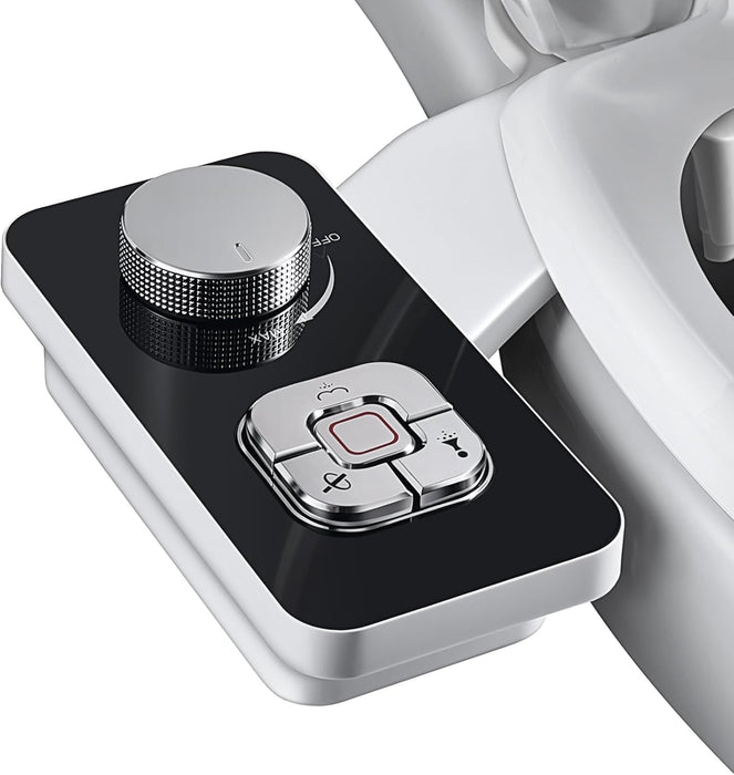 Bidet Attachment, Non-Electric Cold Water Bidet Toilet Seat Attachment with Pressure Controls, Retractable Self-Cleaning