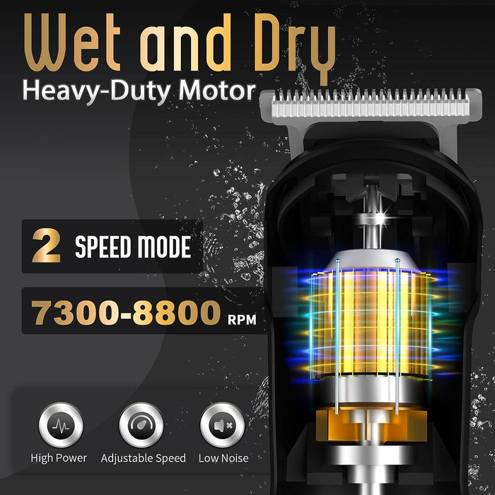 Beard Trimmer for Men, Waterproof Electric Razor, Grooming Kit