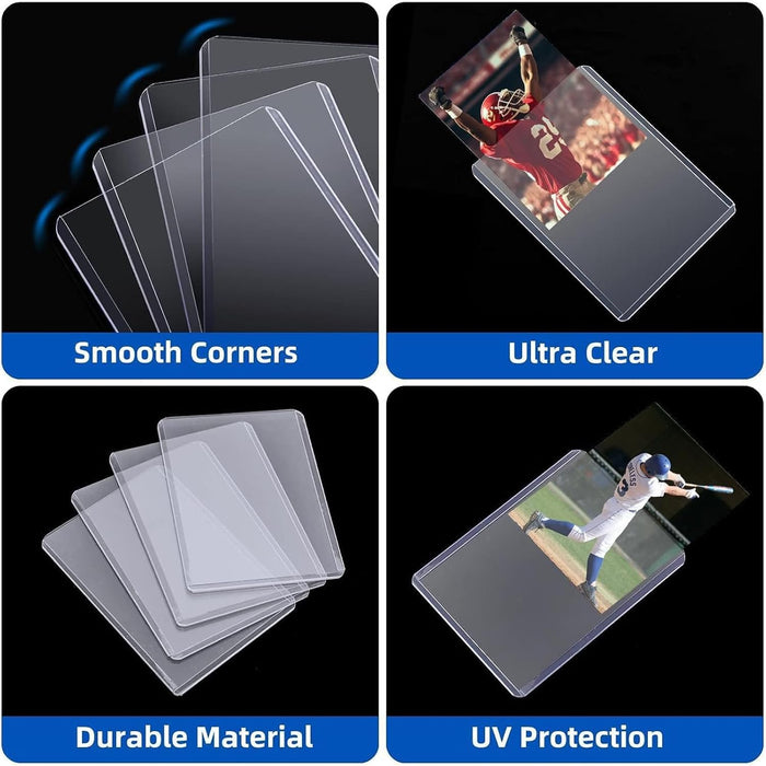 200 Card Sleeves Hard Plastic,  3"X 4" Trading Card Holder, 35PT