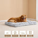Fluffy Dog Crate Bed, Plush Extra Large Dog Pillow, Grey