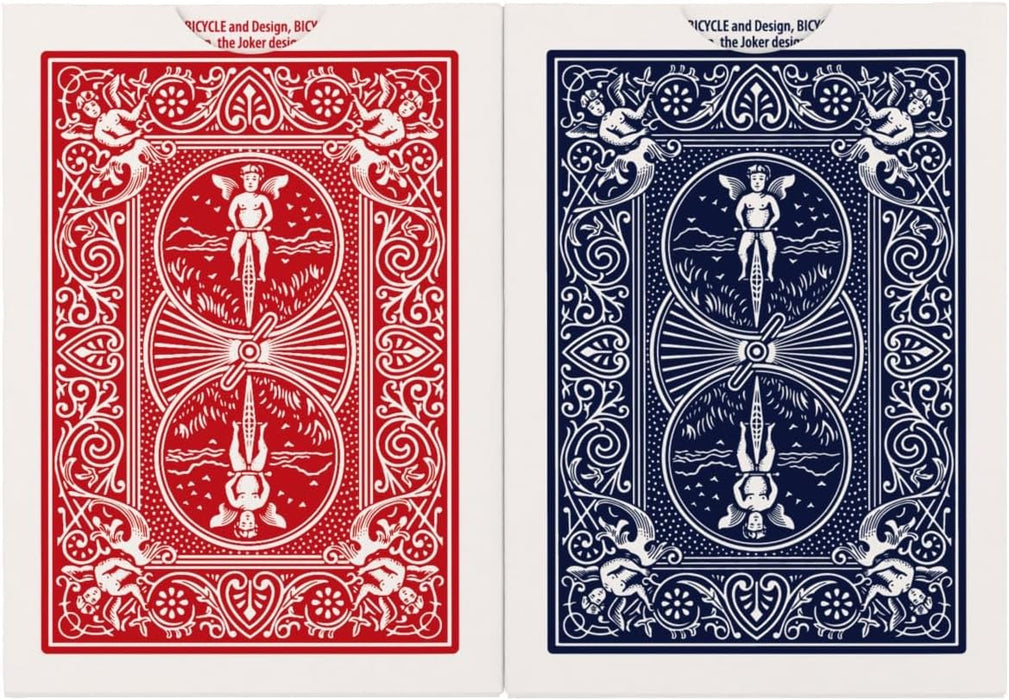 Rider Back Playing Cards, Standard Poker Size Deck of Cards, Red & Blue (2 Pack), Classic Cards, Blackjack, Family Game Night & Card Games, Fun for All Ages