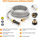100 FT Garden Hose Expandable, 304 Stainless Steel Water Hose