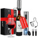 Electric Wine Opener Gift Set, Automatic Electric Wine Bottle Corkscrew Opener Rechargeable with Foil Cutter, Automatic 