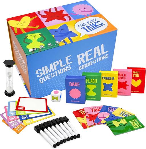 Easy Peasy Talks - Card Games for Adults and Family Game Night 5-in-1