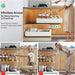 Pull out Cabinet Organizer, 2-pack, Expandable(12"-20") Heavy Duty Slide out Drawers Fixed with Adhesive Nano Film for P