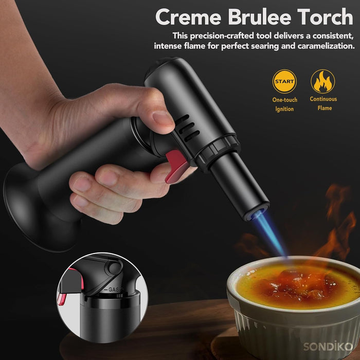 Butane Torch, Refillable Soldering Torch with Visible Fuel Window
