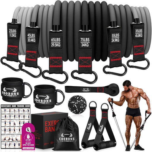 Heavy Resistance Bands for Working Out, 300LBS Exercise Bands with Handles