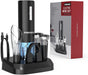 Electric Wine Opener with Charging Base, Cordless Electric Wine Bottle Opener with 2-in-1 Aerator &Pourer, Foil Cutter, 