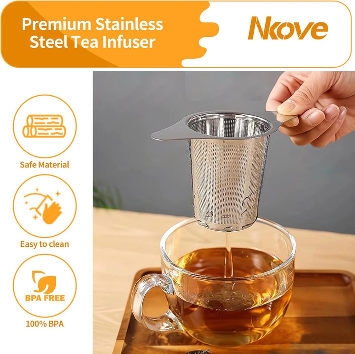 Stainless Steel Tea Infuser, Loose Leaf Tea Strainer, Fine Mesh