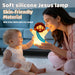 Jesus Night Light,Rechargeable Touch Silicone Bedside Jesus Lamp for kids
