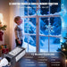Christmas Snowflake Lights - 13ft 192LED Snowflake Icicle Lights with 16 Drops, 12 Modes and Timer, IP65 Waterproof Connectable Christmas Light for House Eave Window Indoor Outdoor Decoration