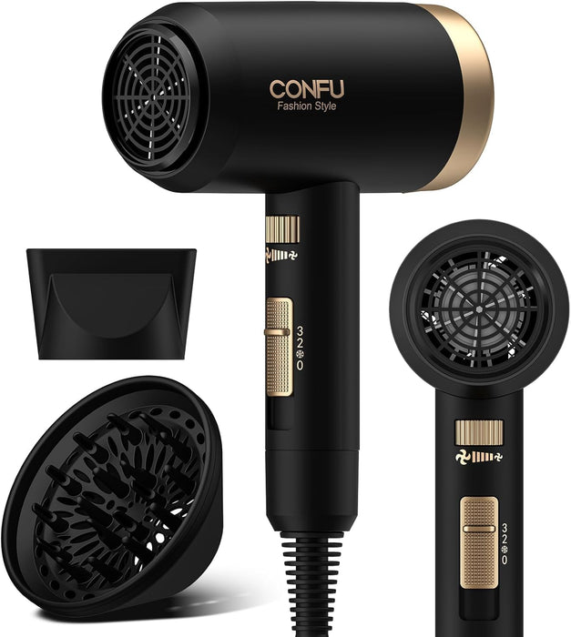 Hair Dryer,  Blow Dryer with Diffuser, 21000PRM Professional Hairdryer