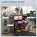 Raised-Bowl Pet Feeder Station with Storage Cabinet