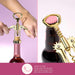 Wine Bottle Chiller Set, Insulated Double Wall Chiller, Gold Winged Corkscrew Wine Bottle Opener, Diamond Wine Stopper, 3-Piece Set, Pink