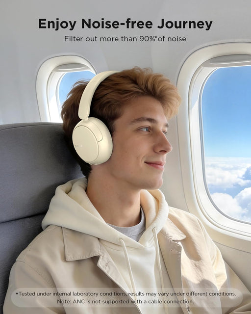 H30 Hi-Res Bluetooth Headphones Wireless Over Ear, Off-White