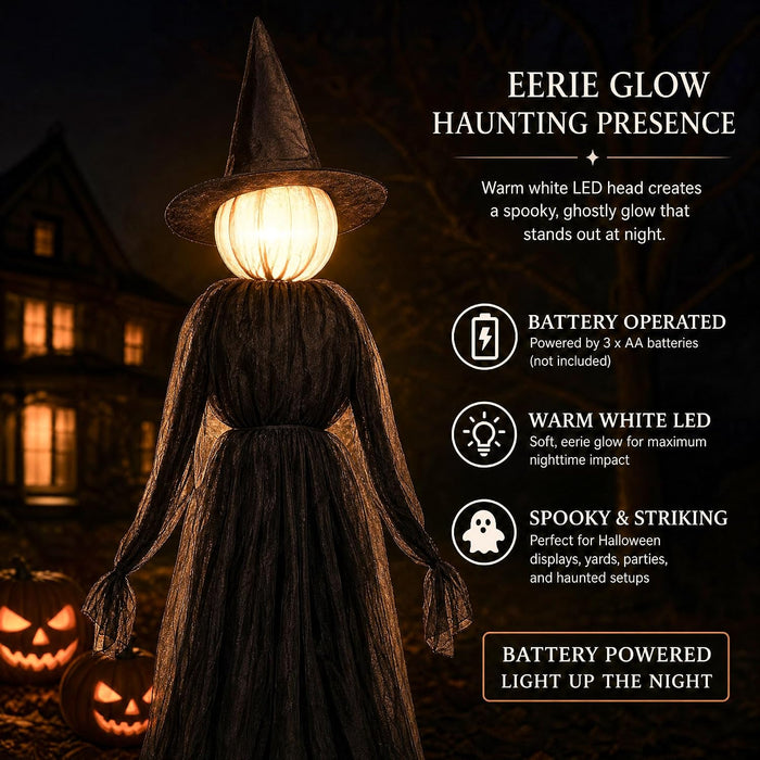 Halloween Witch Decorations Outdoor, 5FT Set of 3 Lighted Witches