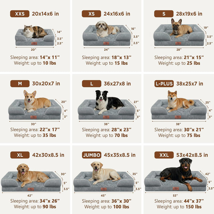 Waterproof Orthopedic Dog Bed for Extra Large Dogs