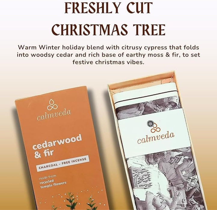 Holiday Balsam Cedar Incense Sticks- Like Freshly Cut Christmas Tree 80 pck