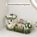 360 Rotating Makeup Organizer for Vanity, 2 Small Trays & 5 Compartments for Cosmetics, Skincare, Perfume, Lipstick & Ma
