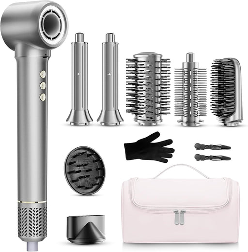 9-in-1 Hair Dryer Brush Kits, Curly Hair Dryer with Diffuser for Women