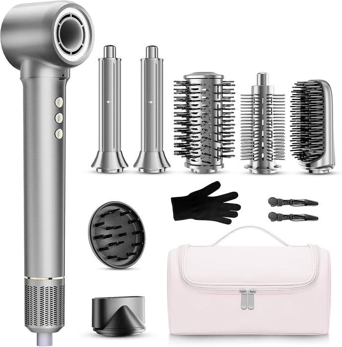 9-in-1 Hair Dryer Brush Kits, Curly Hair Dryer with Diffuser for Women
