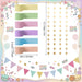 14 Pcs Pastel Party Decorations Set for Fancy Birthday Party
