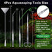 4Pcs Aquascaping Tools, Aquascape Kit, Long and Strong Aquarium Tweezers, Scissors, Algae Scraper, Aquarium Plant Tools,