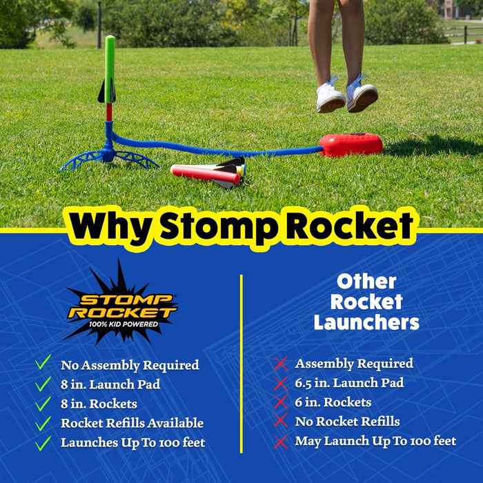 Jr Multi-Color Rocket Launcher for Kids, 8 Rockets