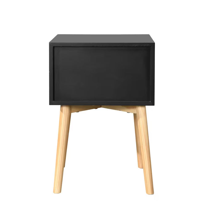 Mid-Century Two-Drawer Bedside Table