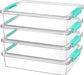 4 Pack 6 Qt Plastic Storage Bins with Lids, Clear Sensory Bins