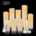 Flameless Candles Battery Operated Candles Real Wax Pillar LED Candles with 10-Key Remote and Cycling 24 Hours Timer (Ivory 4" 5" 6" 7" 8" 9")