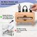 4-in-1 Cask Shaped Wine Essentials Gift Set with Wood Bottle Opener, Wine Pourer, Foil Cutter, and Wine Stopper with Han