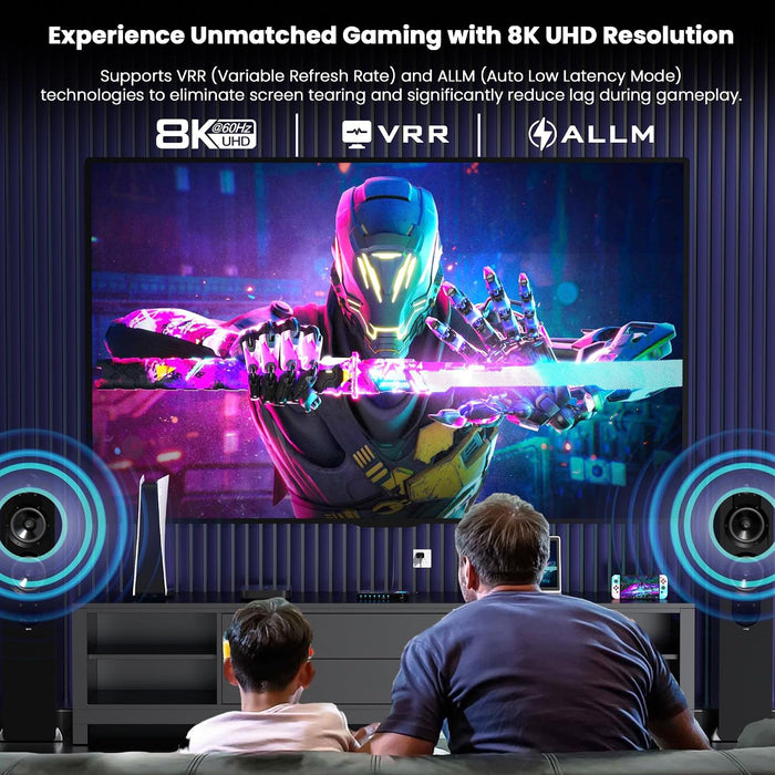 HDMI 2.1 Switch 4 in 1 Out 8K 60Hz 4K 120Hz for PS5 Xbox Apple TV