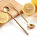 4 PCS 6.7 Inches Coffee Spoons, Stirring Spoons, Tea Spoons Long Handle, Teaspoons, Gold Spoons, Ice Tea Spoons, Long Spoons for Stirring, Espresso Spoons Stainless Steel